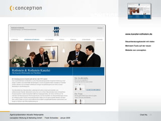 www.kanzlei-rothstein.de Steuerberatungskanzlei mit vielen Mehrwert-Tools auf der neuen Website von conception SONSTIGE 