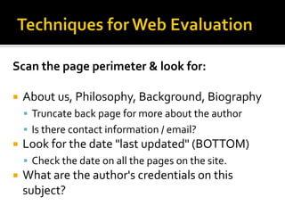 Assessing Web Reliability | PPTX