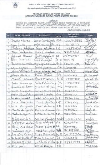 RENDICION DE CUENTAS 2019