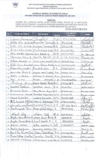 RENDICION DE CUENTAS 2019