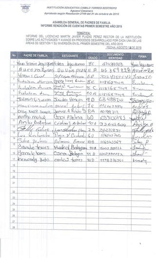 RENDICION DE CUENTAS 2019