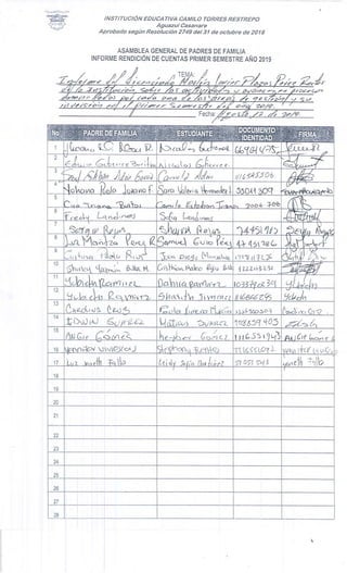 RENDICION DE CUENTAS 2019