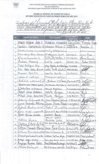 RENDICION DE CUENTAS 2019