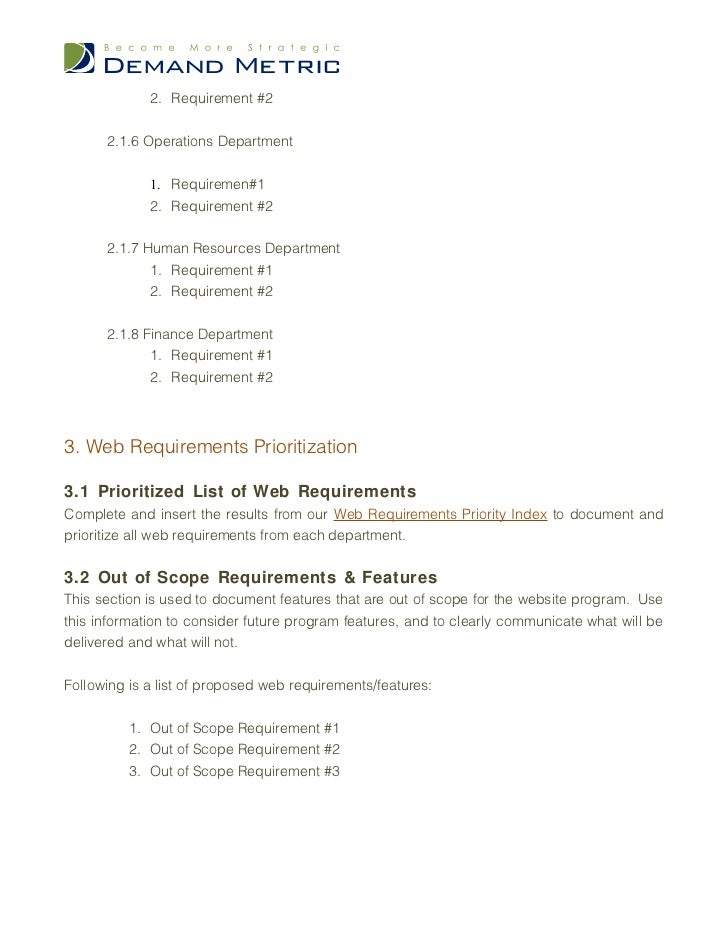 Web Requirements Document