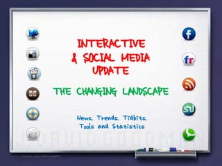 INTERACTIVE
   & SOCIAL MEDIA
       UPDATE
THE CHANGING LANDSCAPE
    News, Trends, Tidbits,
     Tools and Statistics
 