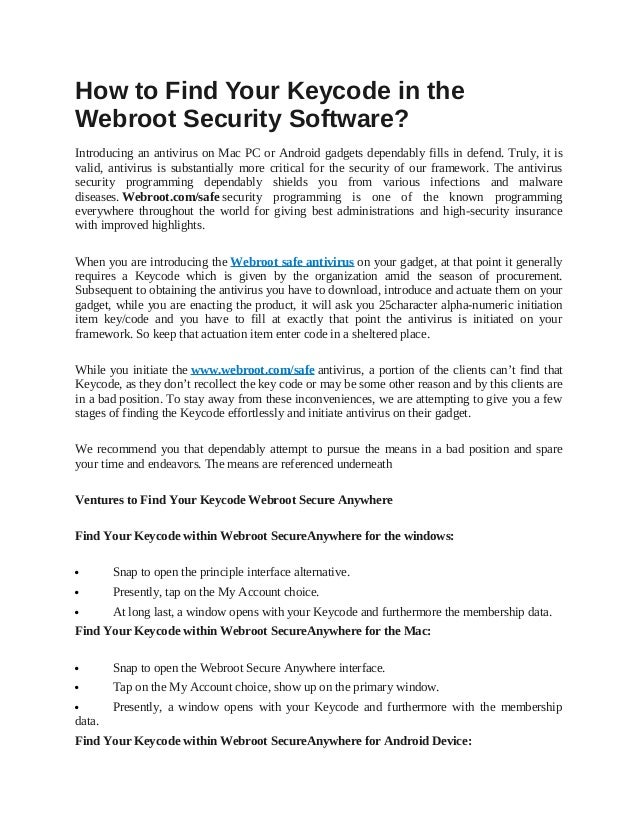 Webroot secureanywhere antivirus removal tool