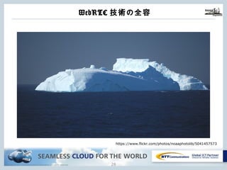 Copyright © NTT Communications Corporation. All rights reserved.
WebRTC技術の全容
27
https://www.flickr.com/photos/noaaphotolib/5041457573
 