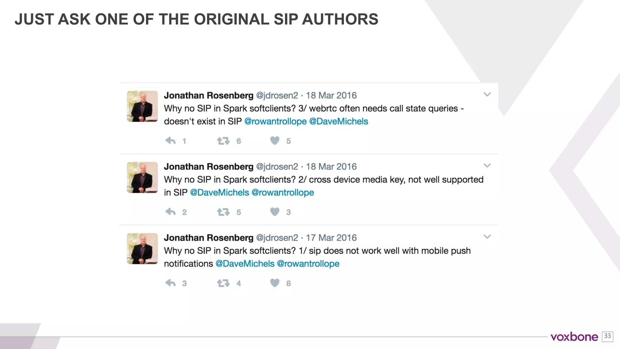 33
SIGNALING
Modern Way
The market has proven that a JSON
signaling approach is both practical
and more effective.
 