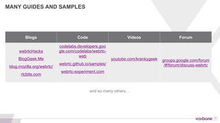 25
Signaling:
WebRTC is not 100% Peer-to-Peer
media
 