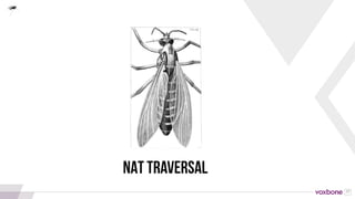 37
A protocol for establishing a peer-to-peer media
connection between peers behind NAT and firewall
devices.
Interactive Connectivity Establishment (ICE)
 