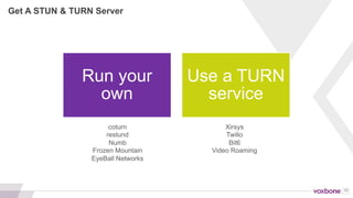 39
So WebRTC’s perfect?
 