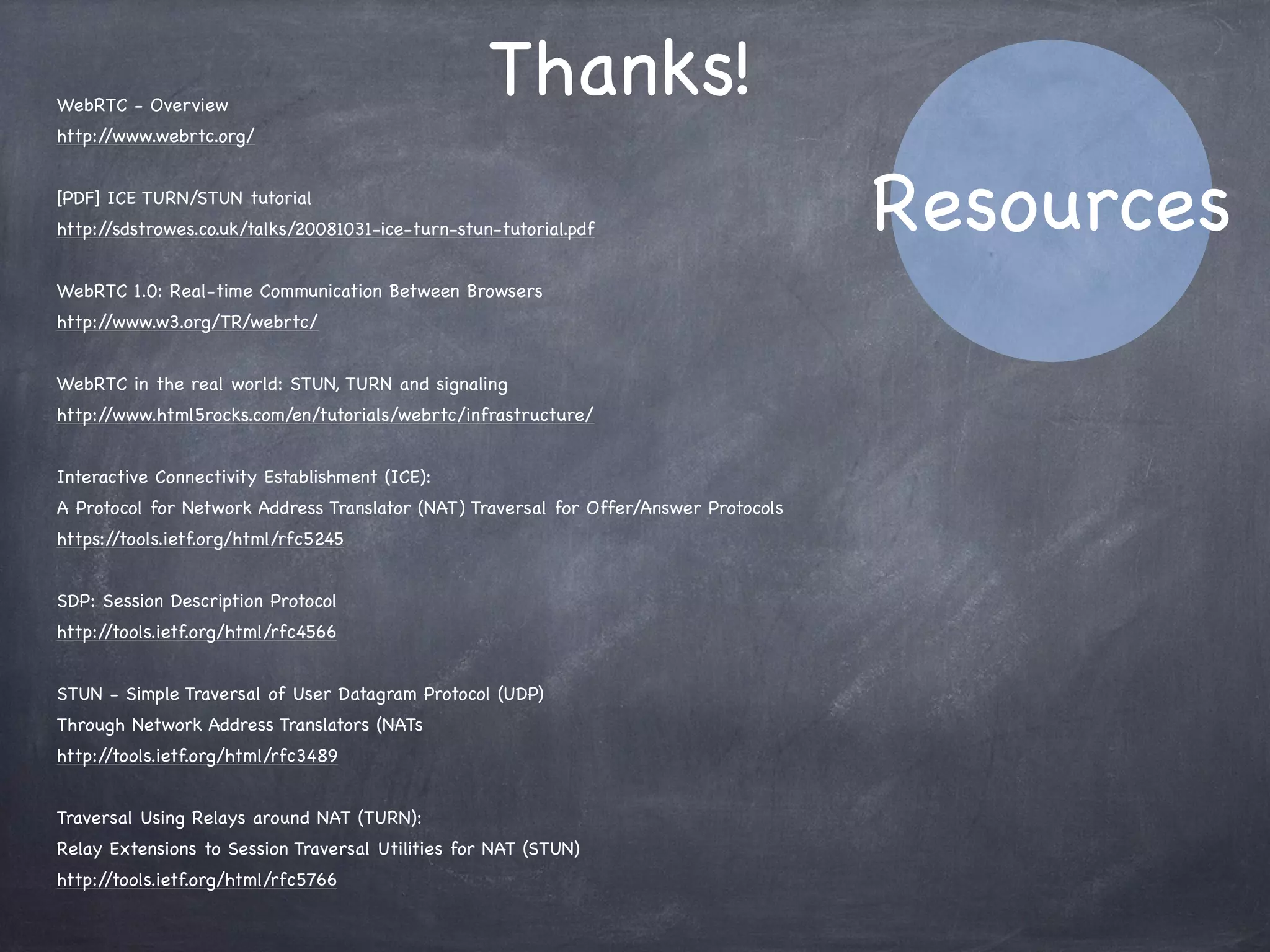 プラグインレスで稼働するP2Pオンラインゲーム
サーバ負荷の低い大規模データ配信
いずれはスマートフォンでも利用可能に？
現在はAndroidのChrome29+のみ
Future
 