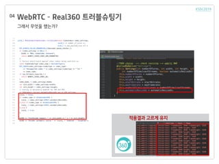 WebRTC C Real360 ??????
??? ??? ????
04
???? ??? ??
 