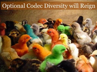 Optional Codec Diversity will Reign
 