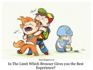 In The Limit Which Browser Gives you the Best
Experience?
 