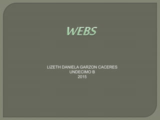 LIZETH DANIELA GARZON CACERES
UNDECIMO B
2015
 