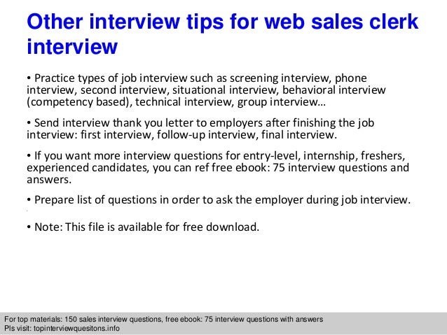 interview questions for clerk position