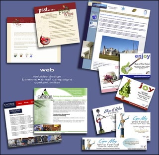 web
websitedesign
banners•emailcampaigns
contentwriter
 
