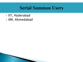  IIT, Hyderabad
 IIM, Ahmedabad
 