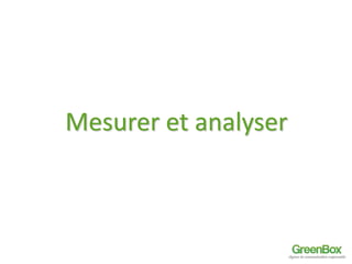 Mesurer et analyser 
 