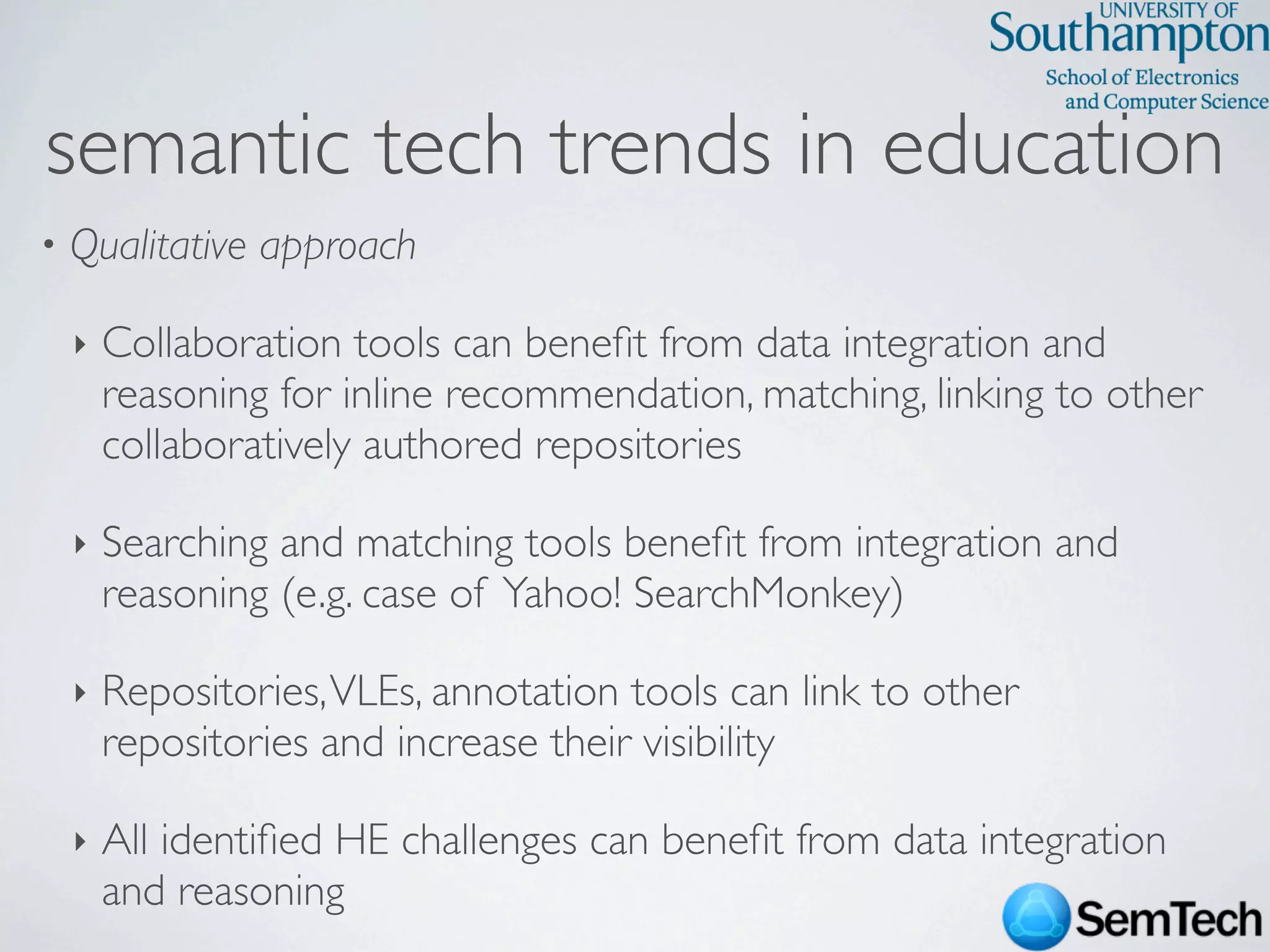 SemTech Survey - Web Science 2009 Conference