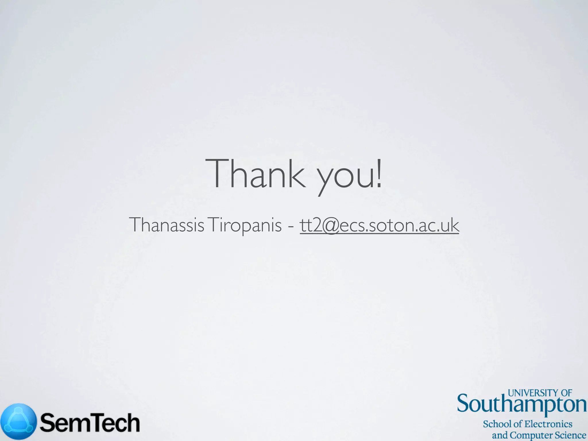 SemTech Survey - Web Science 2009 Conference