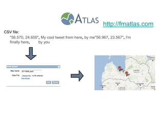 Uzdevumsizvēlētiesvienu no Streaming API funkcijām: