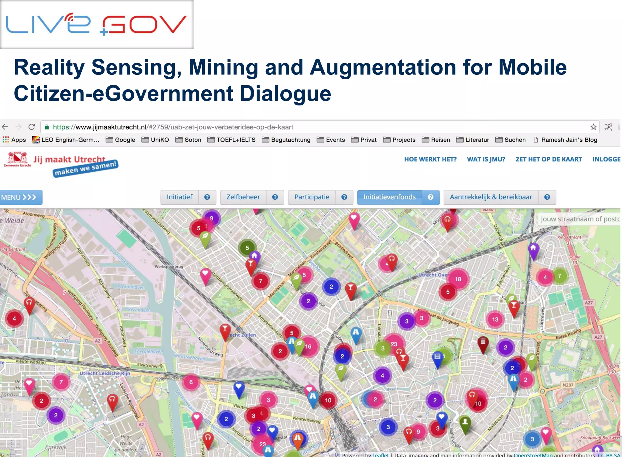 Reality Sensing, Mining and Augmentation for Mobile
Citizen-eGovernment Dialogue
 