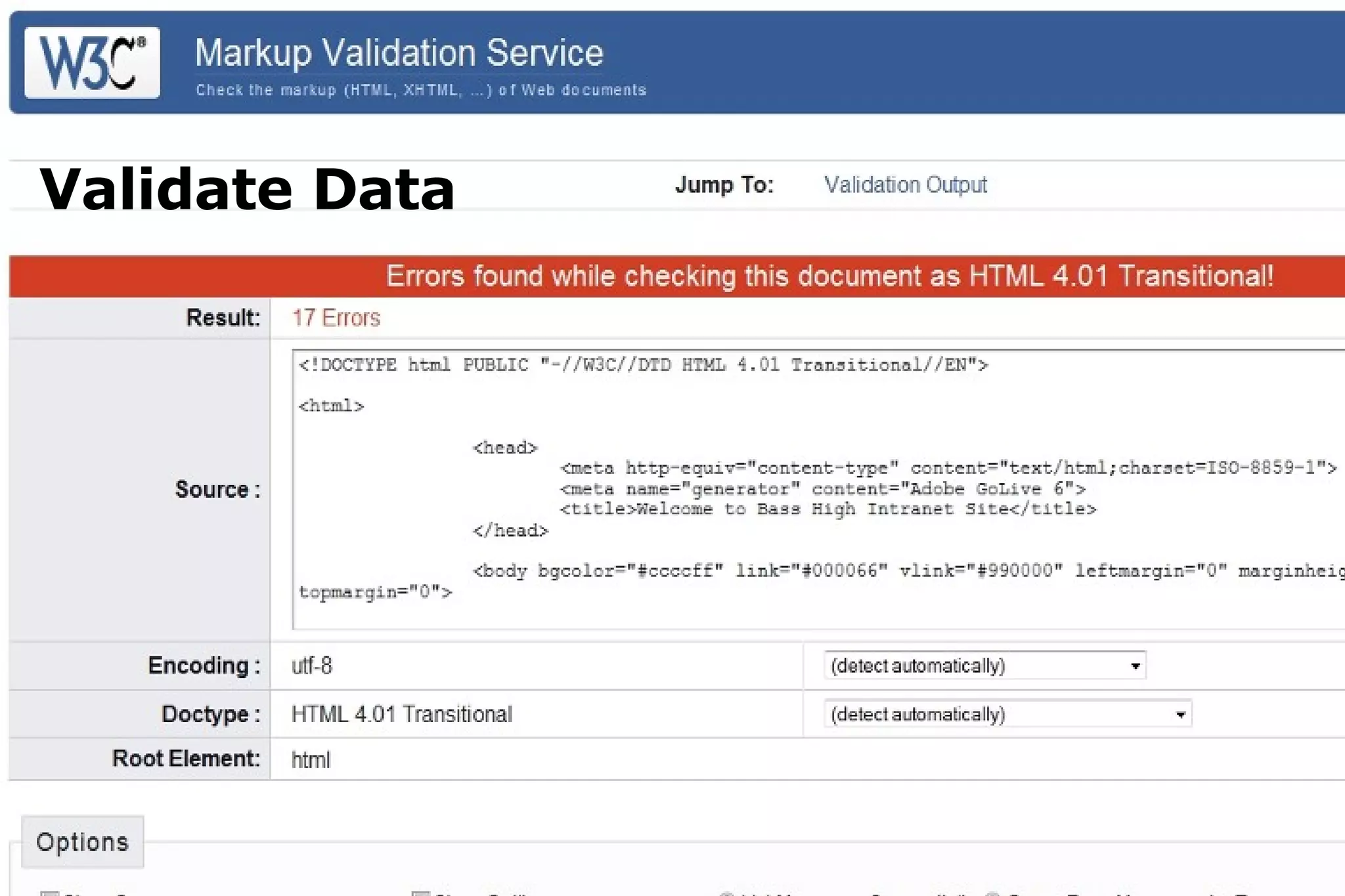Validate Data 