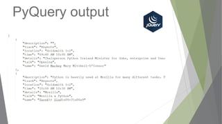 PyQuery output
 