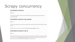 Scrapy concurrency
 