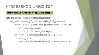 ProcessPoolExecutor
number_of_cpus = cpu_count()
 