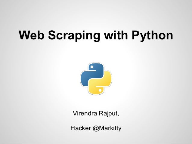 web scraping in python web scraping python