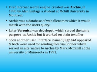 Web search engines ( Mr.Mirza ) | PPT