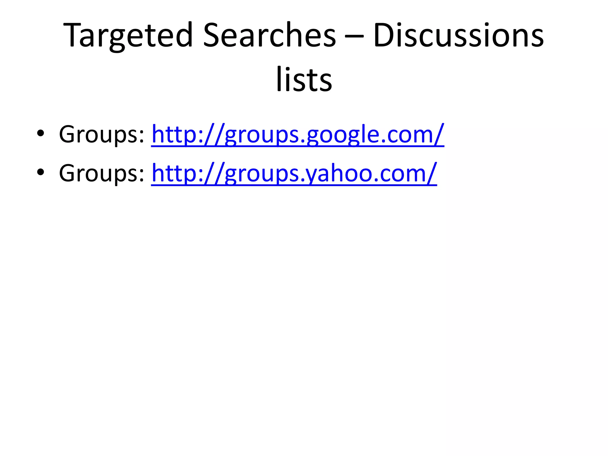 Searching with GoogleBy default Google returns only pages that match all your search terms.You can tailor searches to return specific resultsGoogle Advanced Search“…“: exact phrase e.g. "to be or not to be" -: forbidden terms e.g. cow-mad *	: words starting with e.g. people*NEAR	: adjacent words e.g. (stock NEAR exchange) OR: logical expression e.g. (plan OR programme)