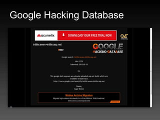 Google Hacking Database
 