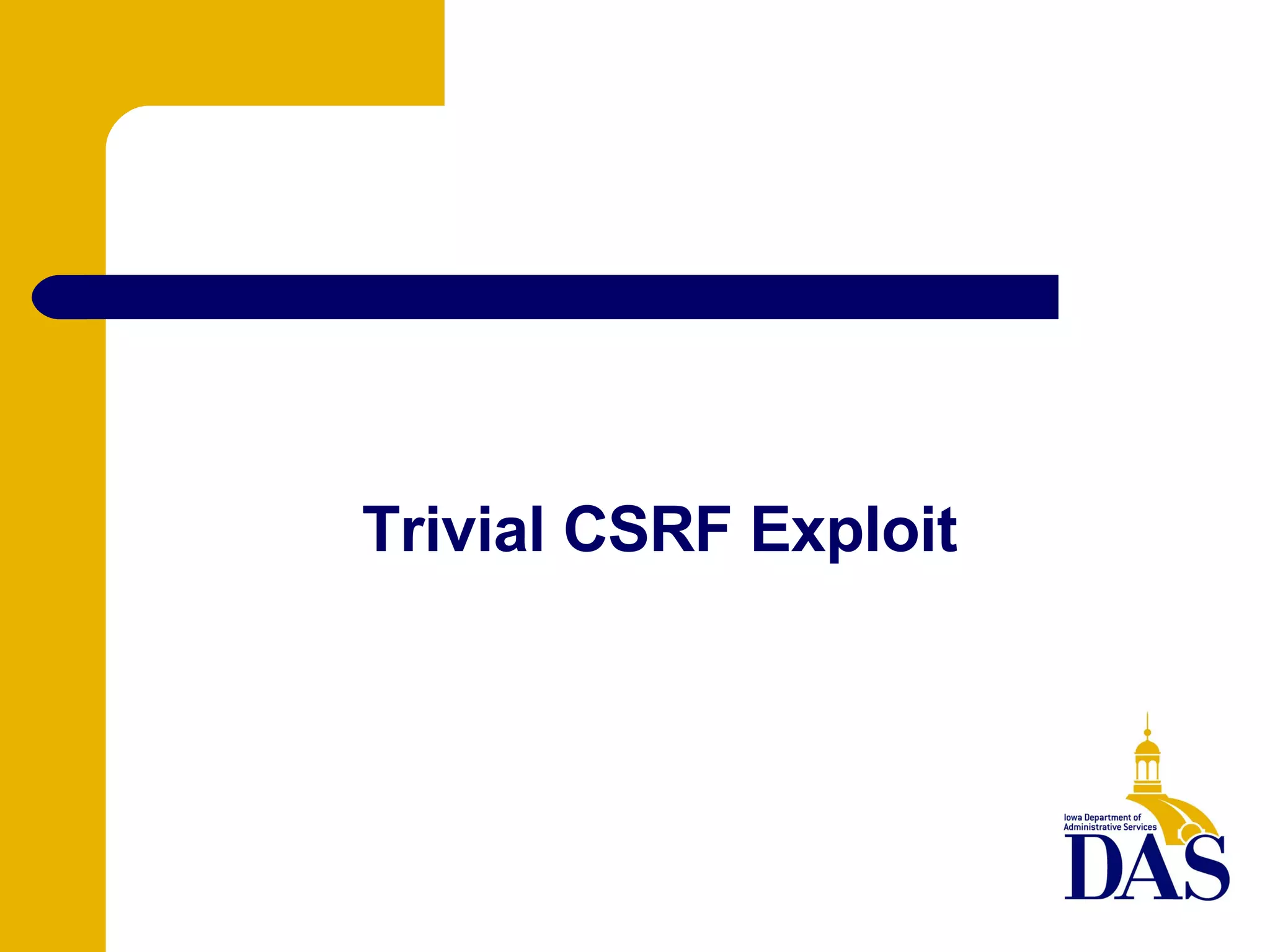 Trivial CSRF Exploit 