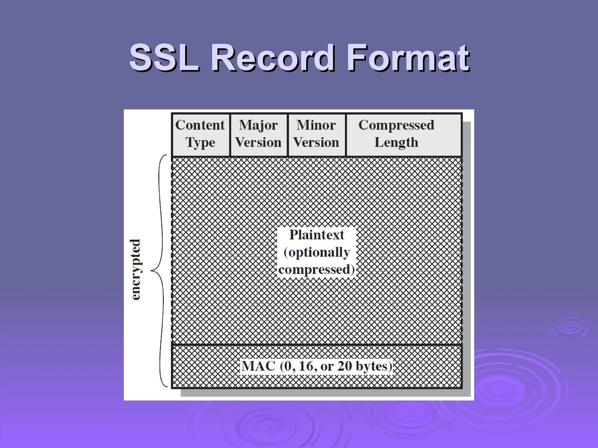 SSL Record Format
SSL Record Format
 