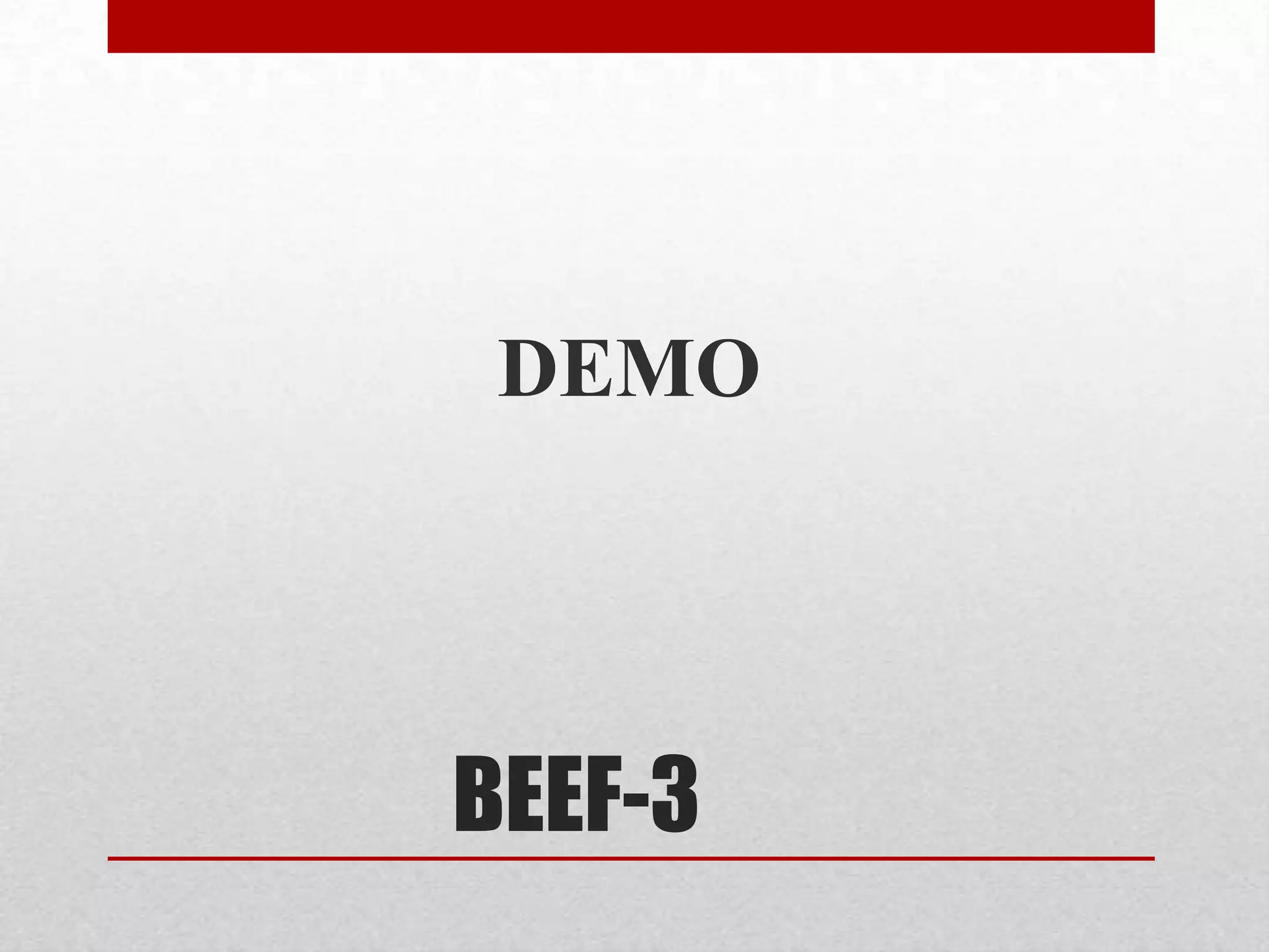 DEMO




BEEF-3
 