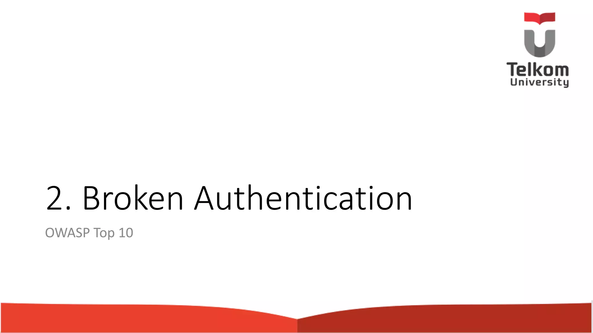 2. Broken Authentication OWASP Top 10 
