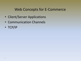 Web security for e-commerce | PPSX