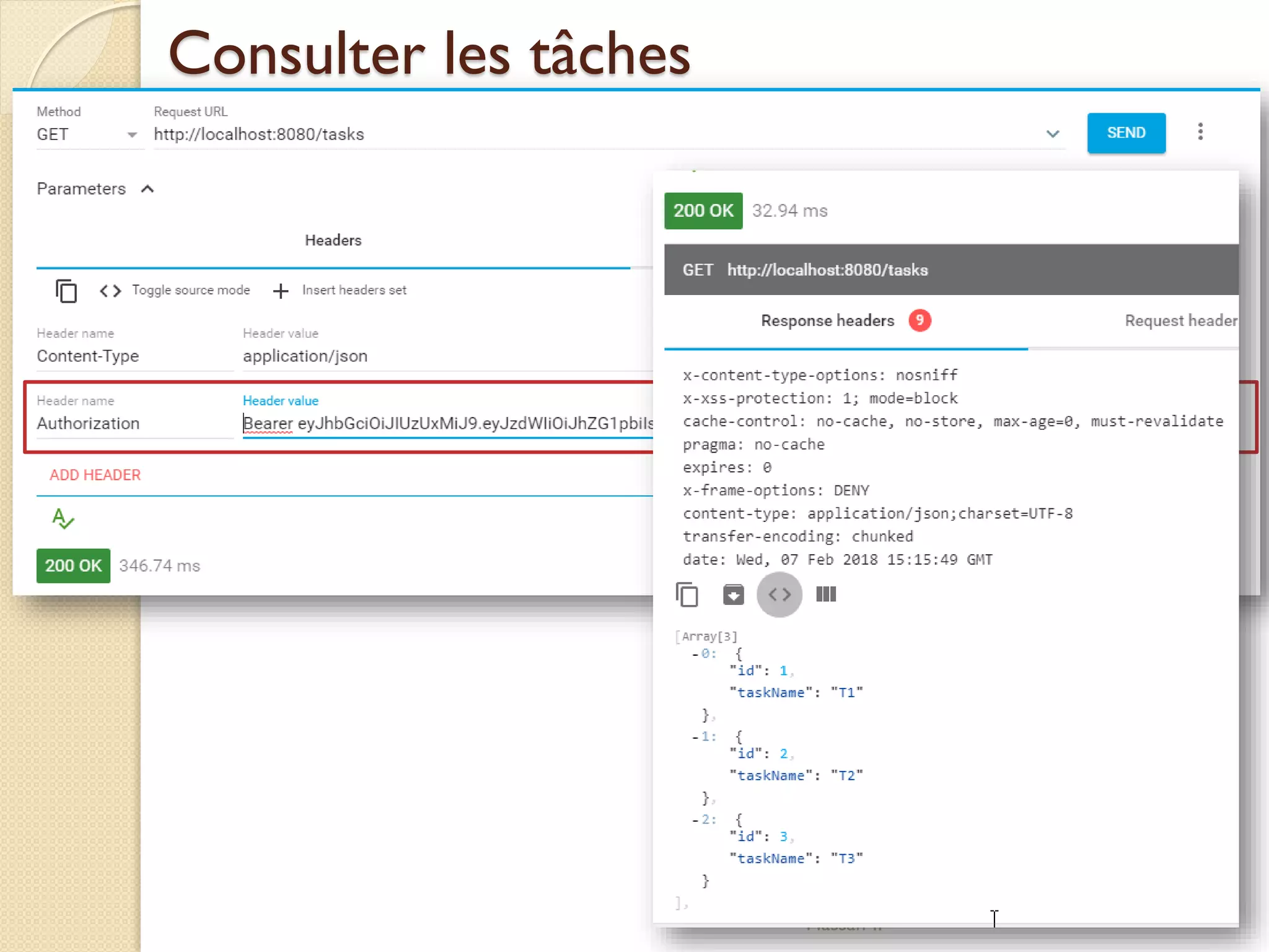 Consulter les tâches
med@youssfi.net | ENSET Université
Hassan II
 