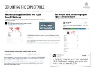 EXPLOITING THE EXPLOITABLE
 