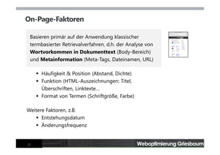 Webseiten-Optimierung