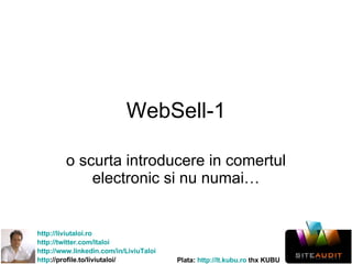 WebSell-1 o scurta introducere in comertul electronic si nu numai… 