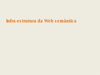 Infra-estrutura da Web semântica 