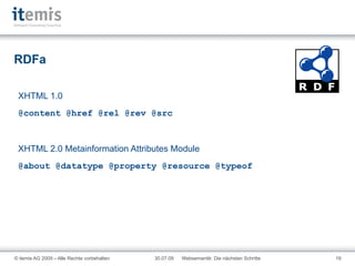 Seit Mitte 2004 Teil des W3C Arbeitsentwurfs »XHTML 2.0« 